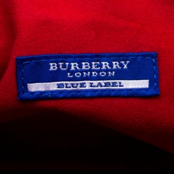 Burberry red leather trim dots barrel Boston bag - Picture 7 of 9